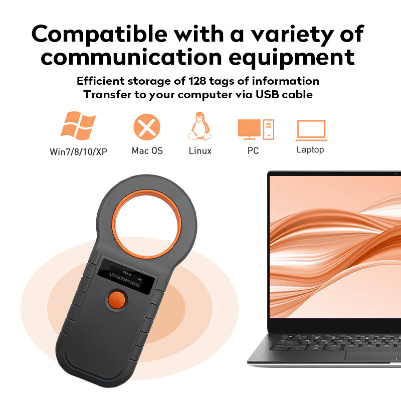 Pet Dog Cat Microchip Reader Animal EMID ISO Chip Scanner Tag ID Identification