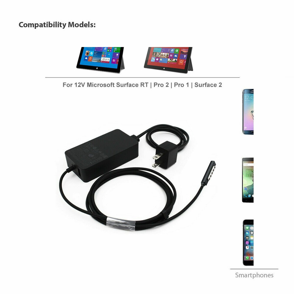 Original Genuine Adapter Charger for Microsoft Surface Surface Pro 2 1536 & Cord