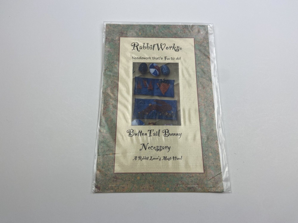Rabbit Work Button Tail Bunny Necessary Needlepoint Pattern 6P