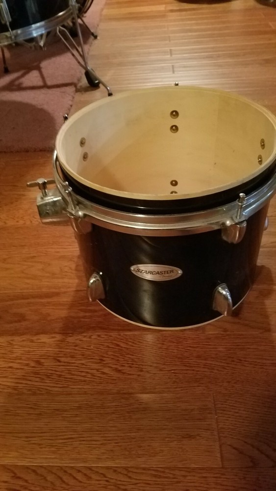 fender starcaster drum 13in tom for parts black