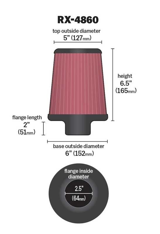 High-Flow Original Lifetime Universal X-Stream Clamp-On Air Filter: High
