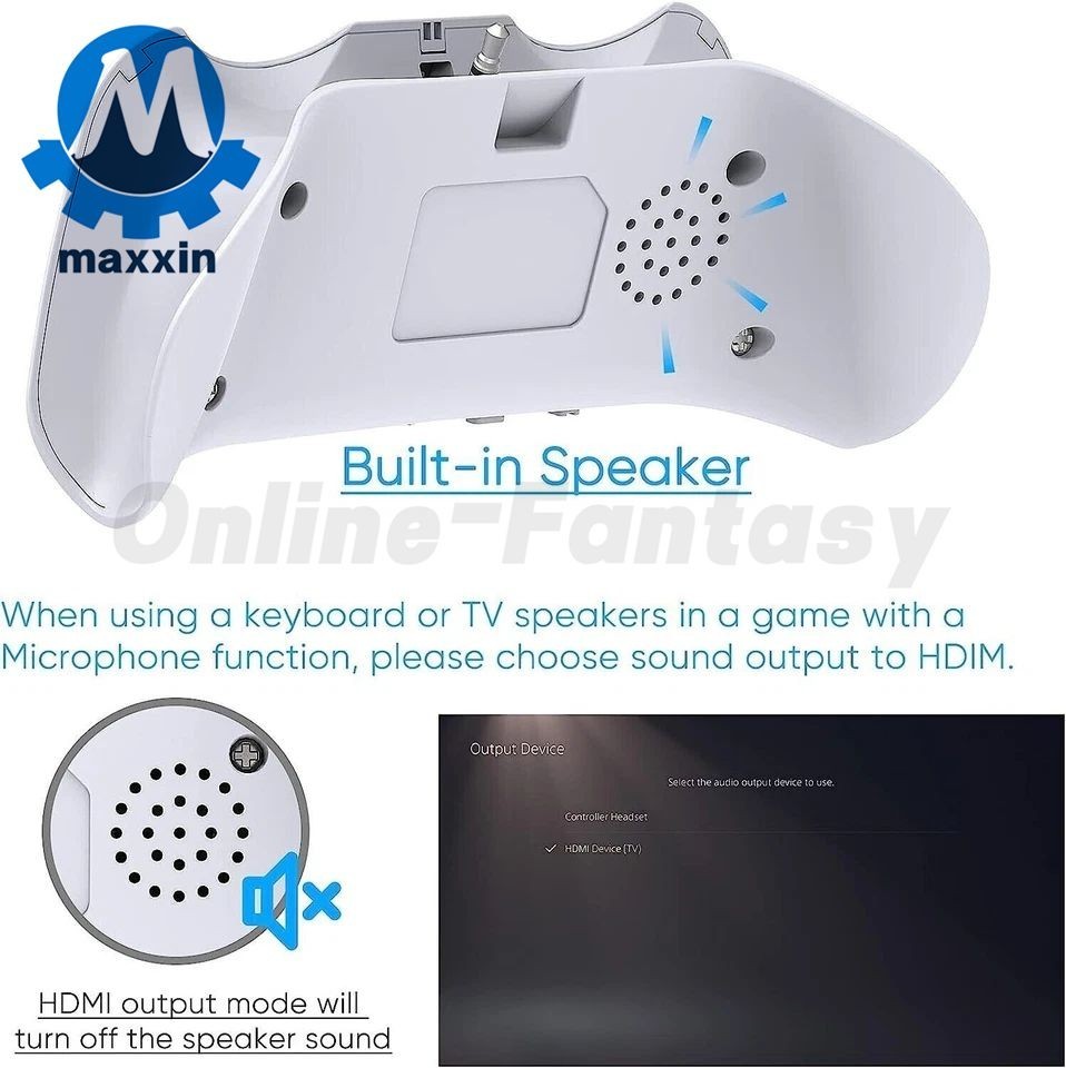 3.5mm Wireless Keyboard Bluetooth 3.0 Controller Chat Pad for Sony PS5 Gamepad