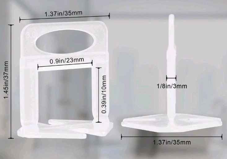 Tile Leveling System, 2400-Piece 1/8" Tile Spacers Clips Tile Tools, Tile Ins...