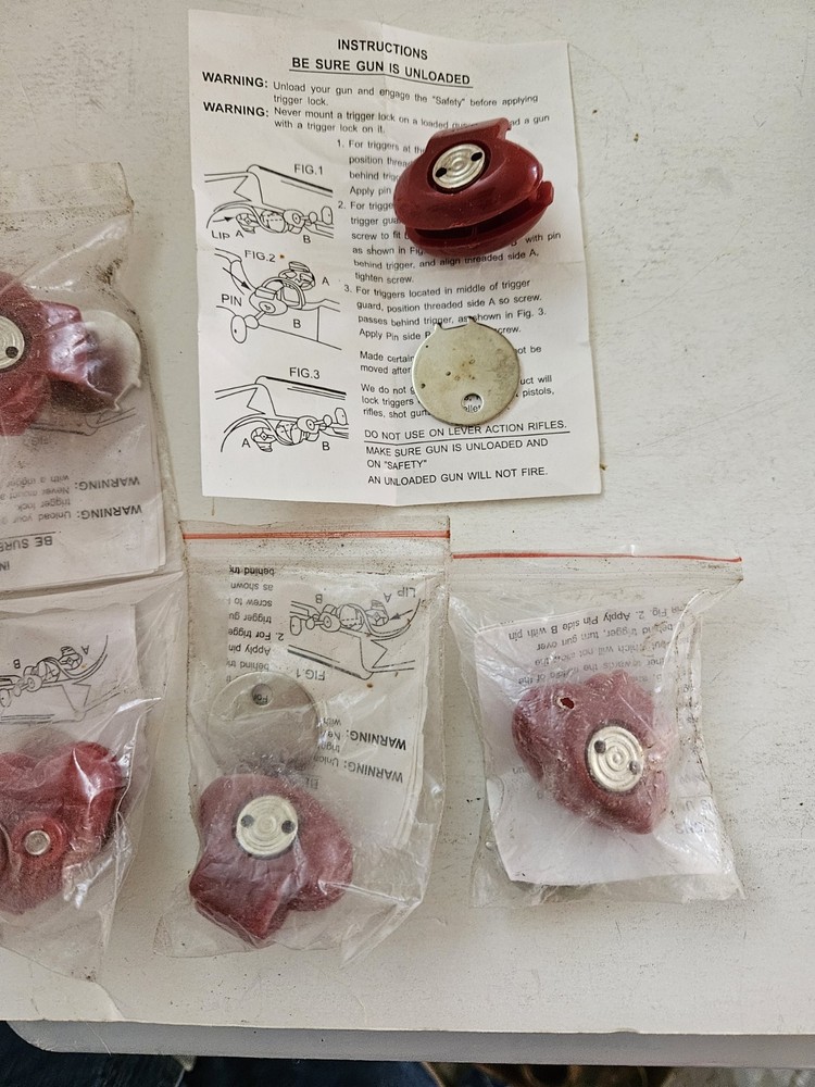 5 New Gun Trigger Locks NOS