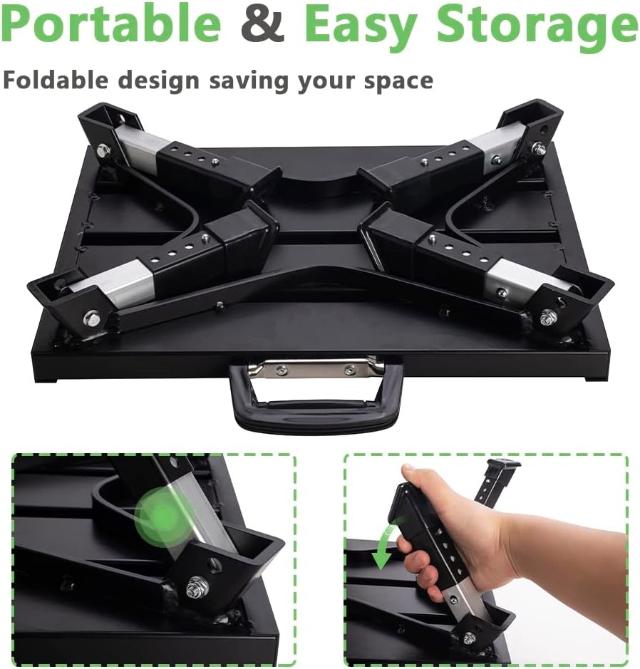 RV Steps, 4-Level Adjustable Folding Step Stool with Non-Slip Rubber Feet