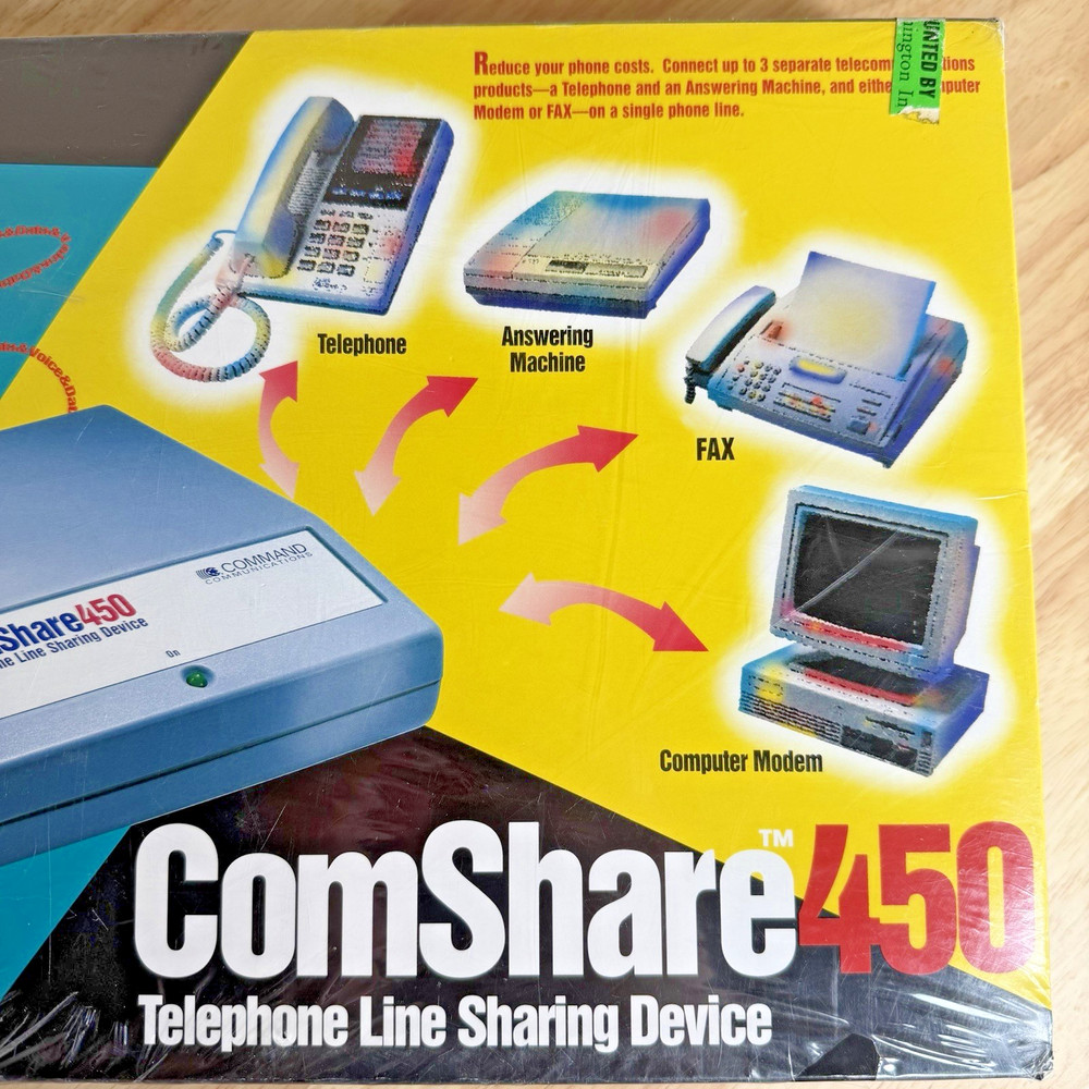 VTG Command Communications - Comshare 450 - Telephone Line Sharing Device - NIB