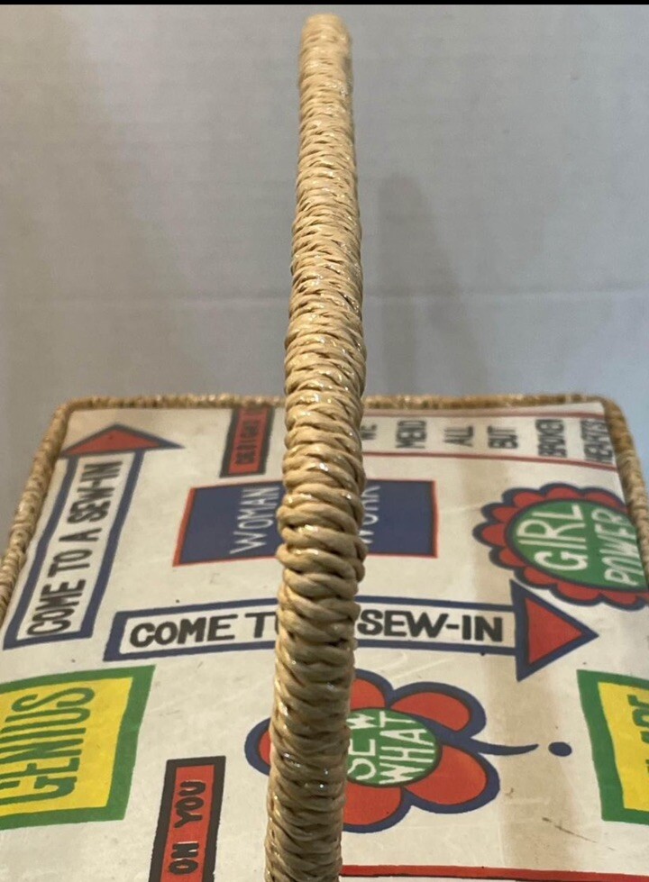 Vintage 1960’s Mod Sewing Basket Grannycore