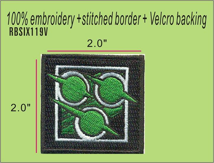 RAINBOW SIX “ZERO“ - 2" PATCH WITH HOOK BACKING  - RBSIX119V