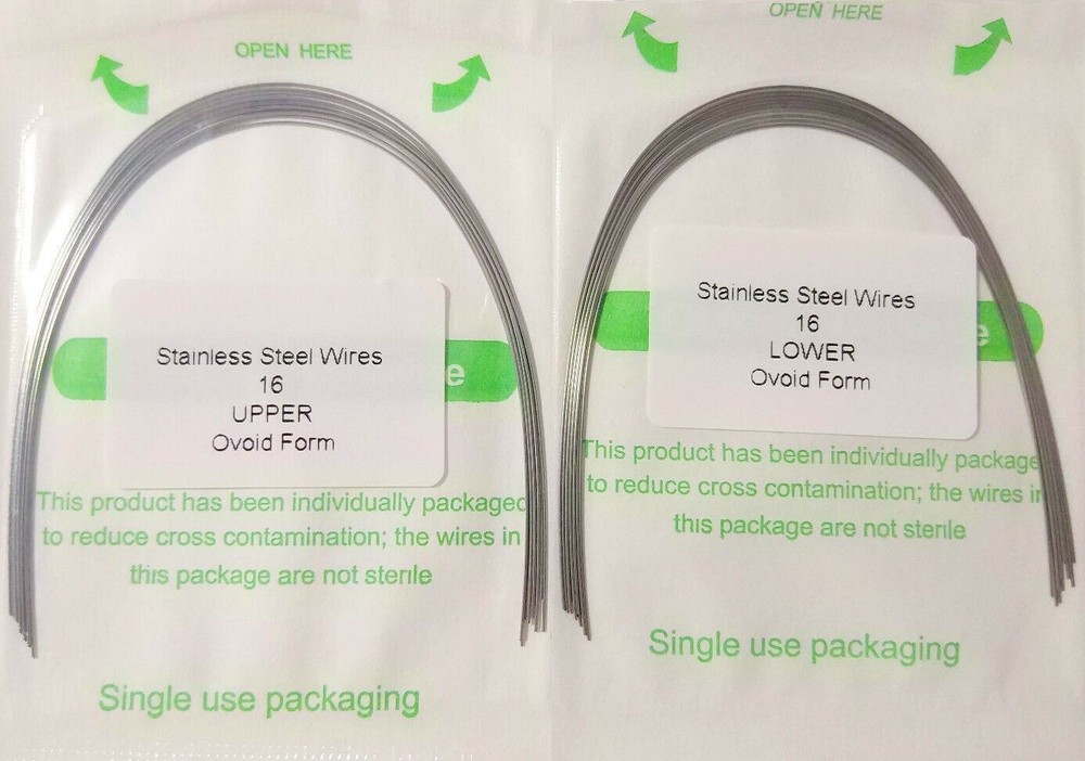 10pack Dental Ortho Arch Wire Super Elastic Niti/SS Round Rectangular Ovoid Form