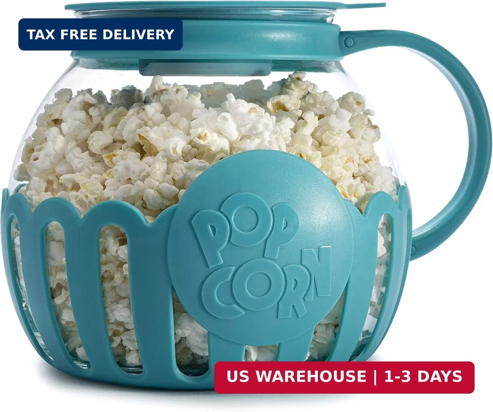 Ecolution Patented Micro-Pop Microwave Popcorn Popper with Temperature Safe Glas
