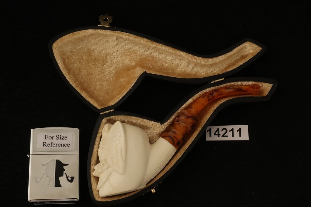 Eagle Block Meerschaum Pipe with fitted case 14211