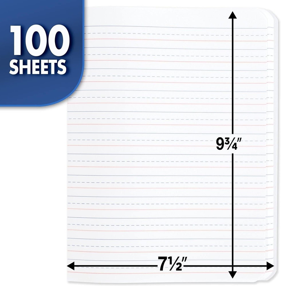 Primary Composition Book K-2 - 100 Sheets Creative Writing Tablet Blue Marble