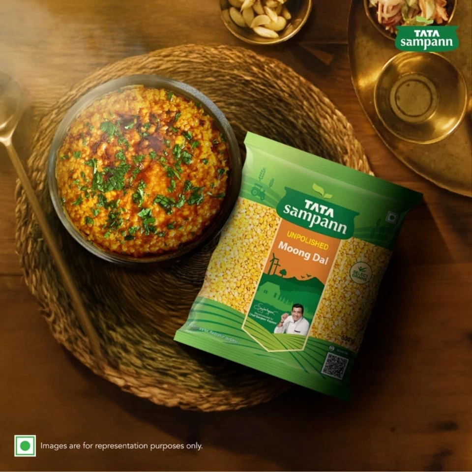 Tata Sampann Unpolished Moong Dal (Split) 500g