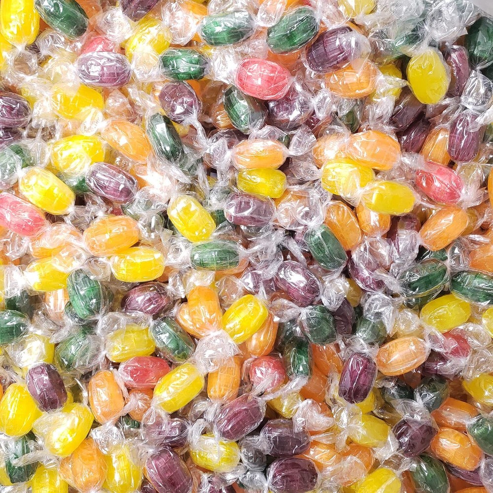 Assorted Fruit Flavored Barrels, Individually Wrapped Bulk Hard Candy (5 Pounds)