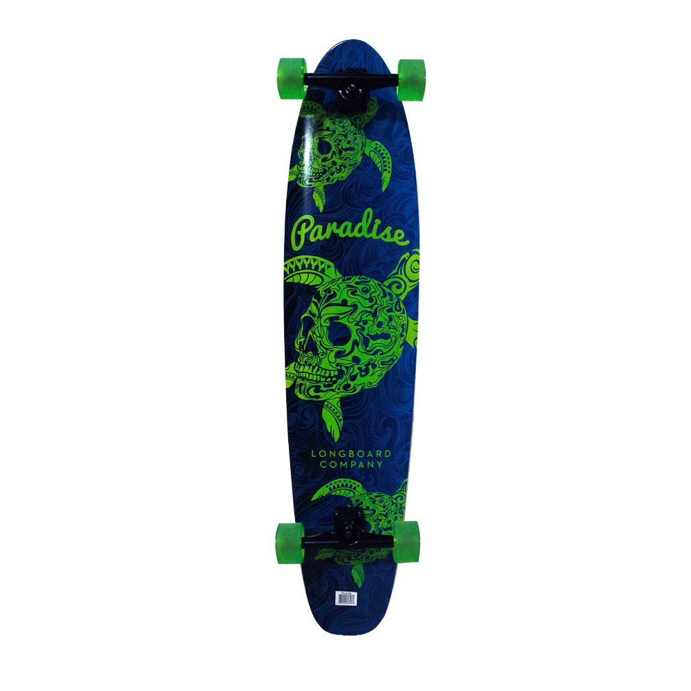 Paradise Longboard Complete 9" x 44" Turtle Skull Kicktail Shape