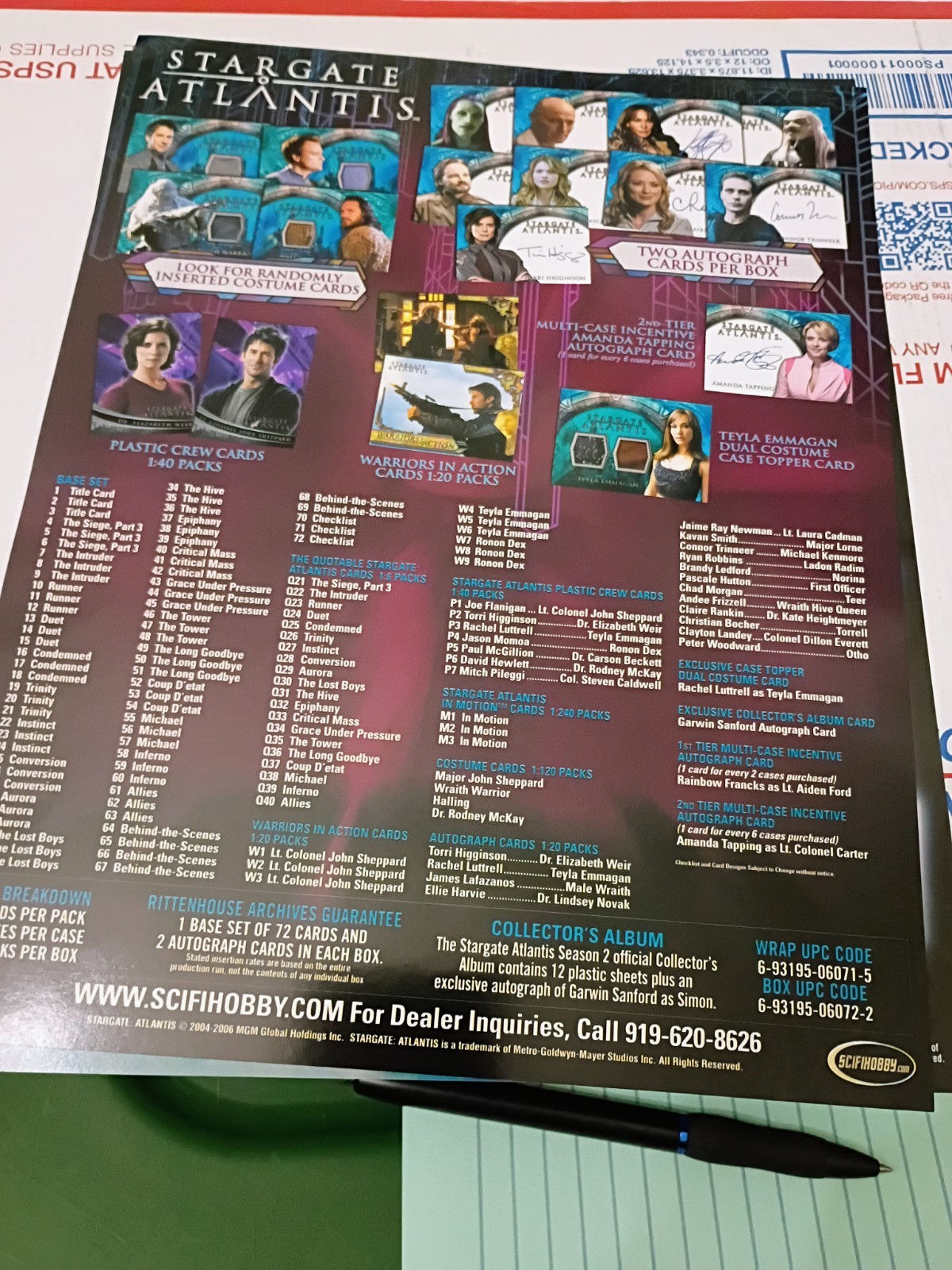 Lot Of 10 Stargate Atlantis 1,2,3 And SG1 6 7 8 9 10