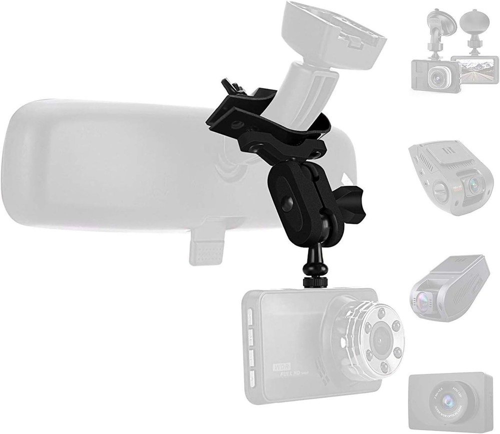Dash Cam Mirror Mount with 16 Adjustable Joints for Enhanced Visibility
