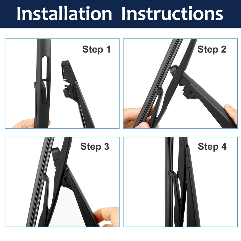2pcs Rear Windshield Wiper Blade Replacement for Hyundai Veloster 2011-2018