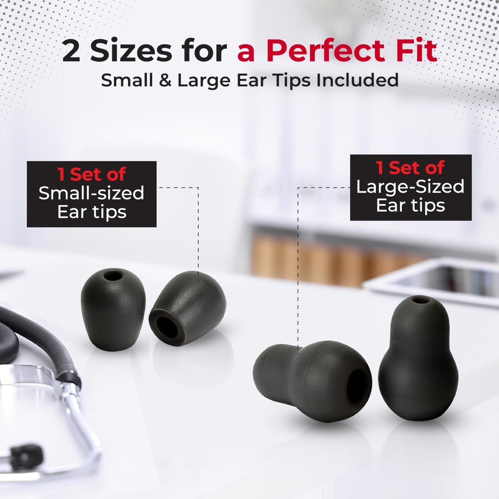Stethoscope Replacement Ear Tips, Ear Pieces - Compatible with Littmann Steth...