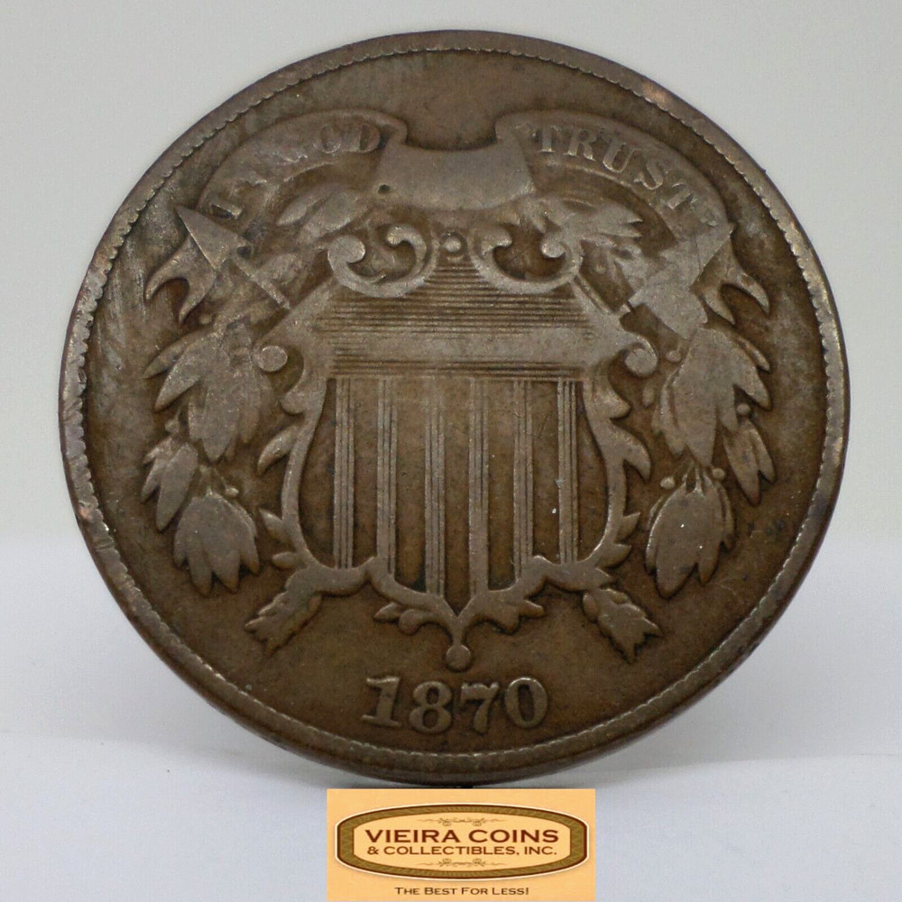 1870 Two-Cent Piece, 2 Cents Piece  - #C25171NQ
