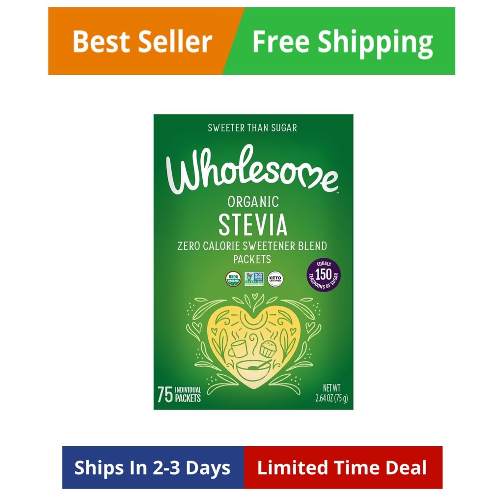 Wholesome! - Organic Stevia - 75 Packet(s)