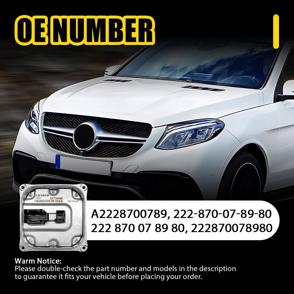 For 2014-16 Mercedes E / E350 / E400 / E550 / E63 AMG LED Headlight Module Unit