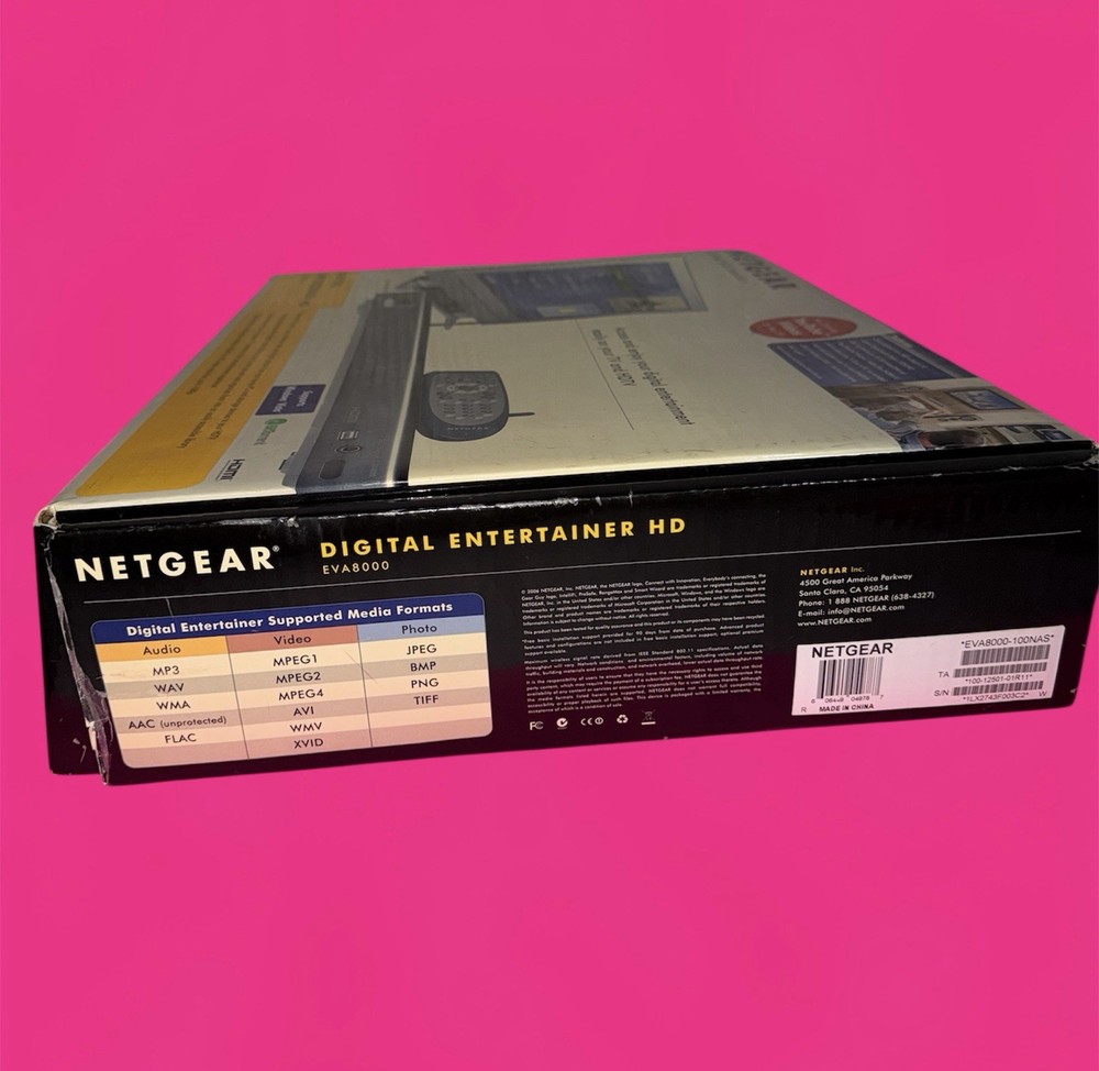 NETGEAR HD EVA8000 DIGITAL ENTERTAINER MULTIMEDIA RECEIVER OPEN BOX