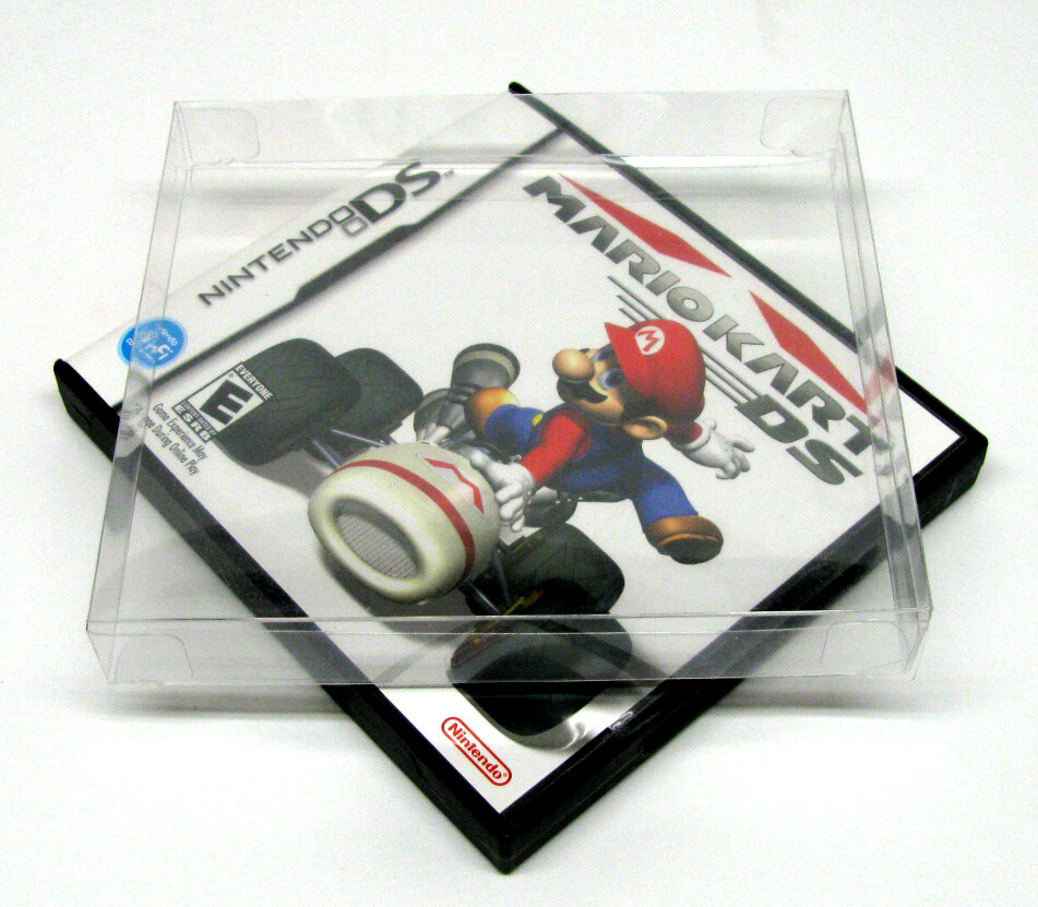 5x NINTENDO DS CIB GAME BOX -CLEAR PLASTIC PROTECTIVE BOX PROTECTOR SLEEVE CASE