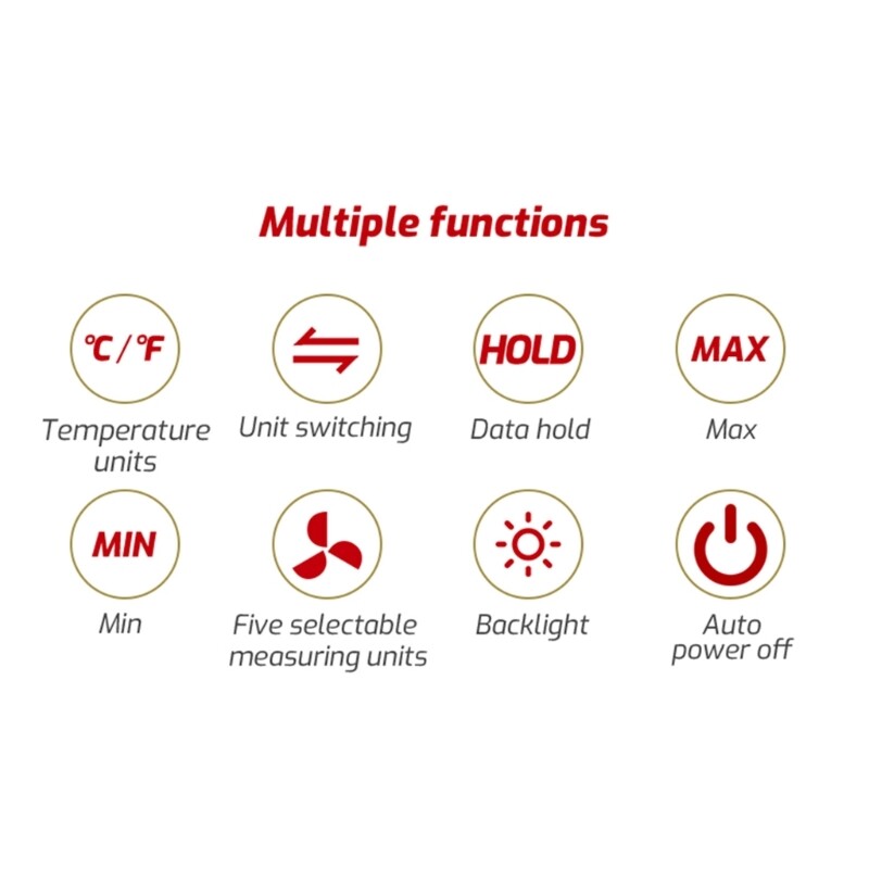 Small Digital Anemometer Handheld for Accurate Wind & Temperature