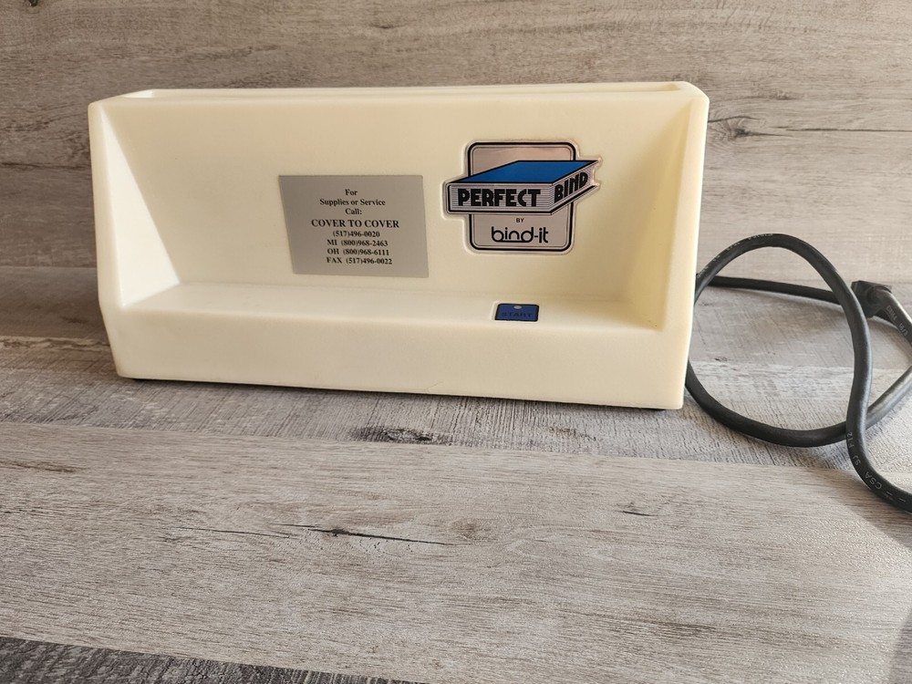 Bind-It CMPB 11 Thermal Binding Machine + Binders Perfect Bind Vintage Office