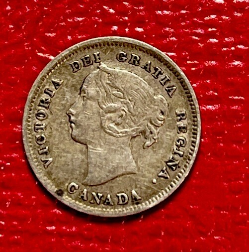 1899 Canada 5 Cent Silver World Coin. ENN Coins