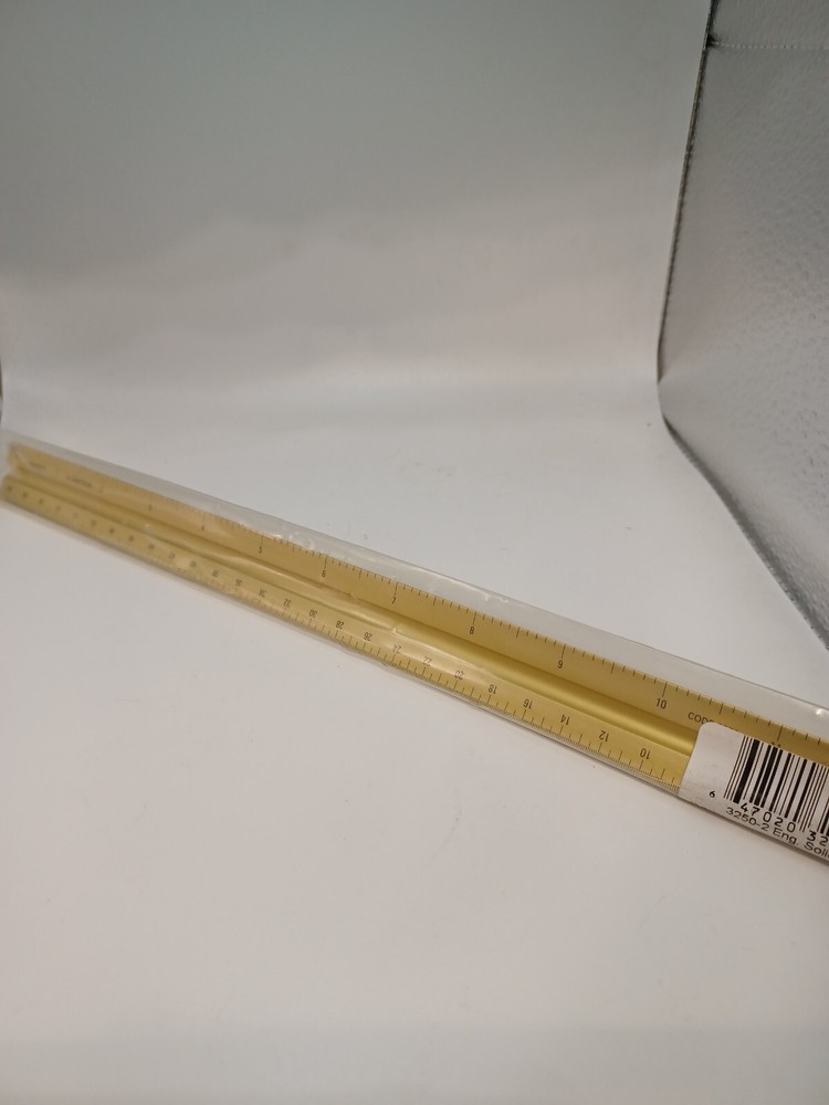Alumicolor Aluminum Architect Solid Drafting Scale 12IN Gold