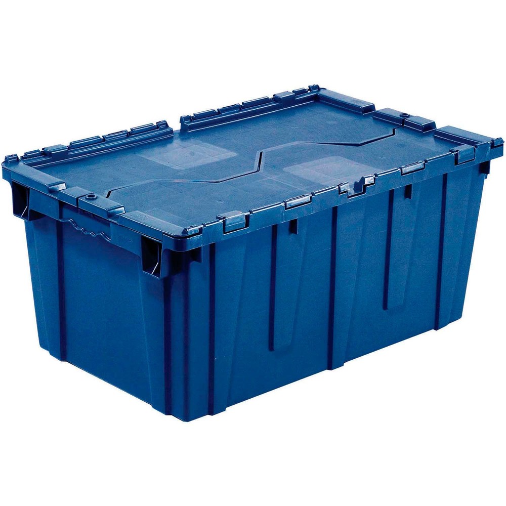 Global Industrial Plastic Distribution Container With Hinged Lid