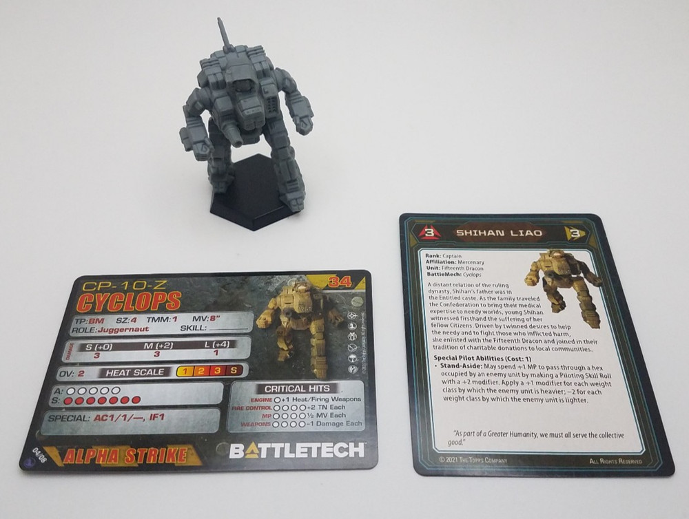 Battletech Inner Sphere Support Lance - Cyclops *Mech & Cards*