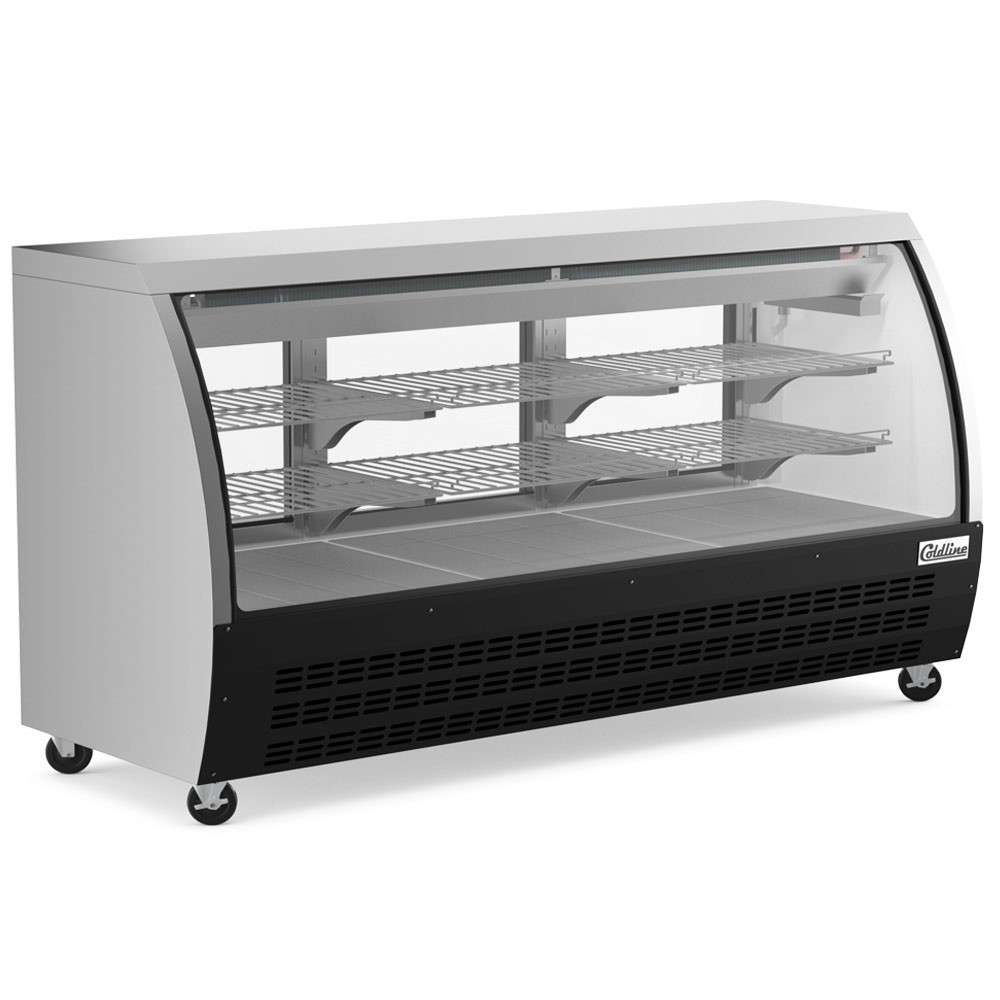 Deli case 64" Gravity Coil. S/S, installed casters