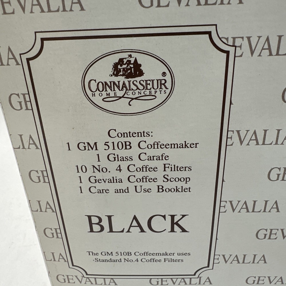 GEVALIA KAFFE 10 Cup Coffee Maker Model GM-510B ( Black ) 