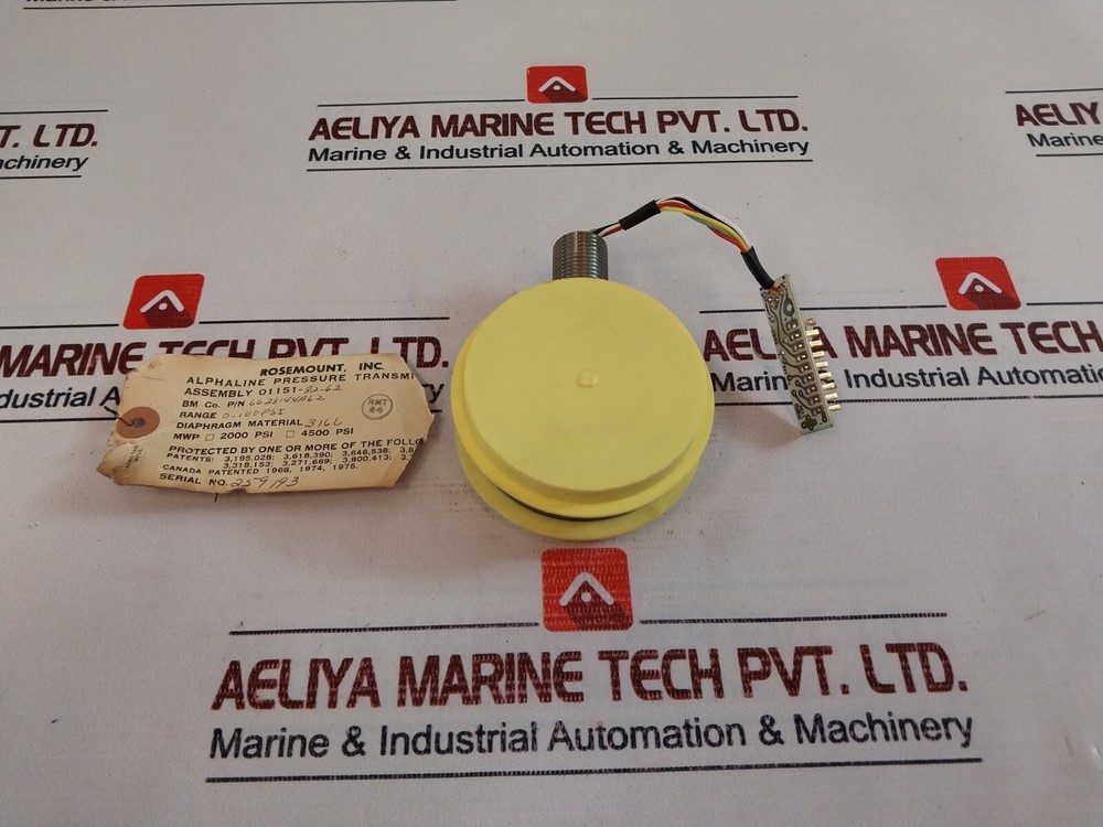 Rosemount 01151-82-62 Alphaline Pressure Transmitter 6628144a62