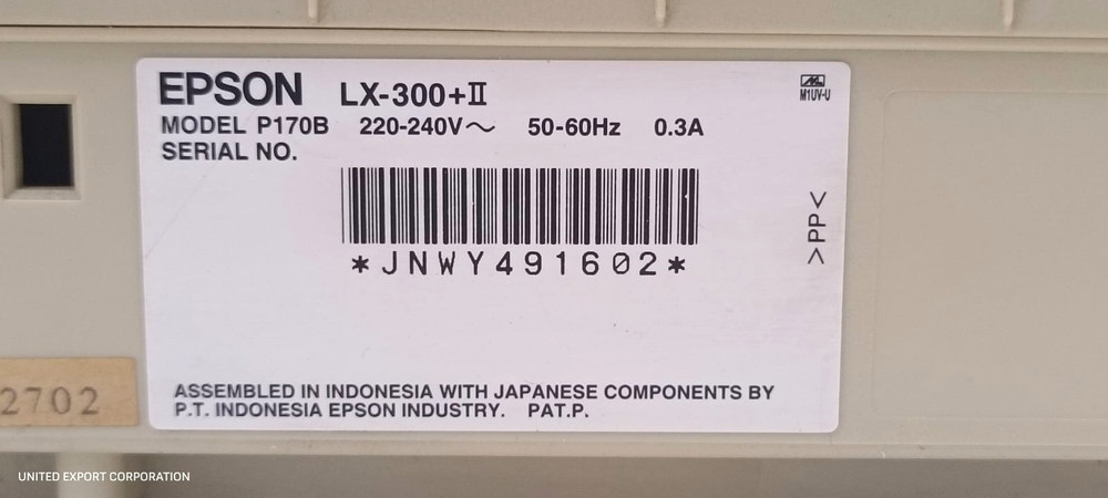 EPSON PRINTER LX-300 +II TESTED WORKING GOOD
