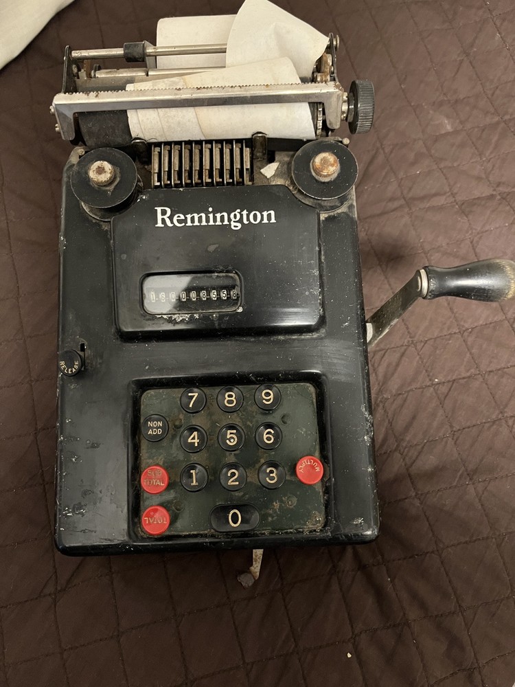Vintage Remington Rand Manual Adding Machine