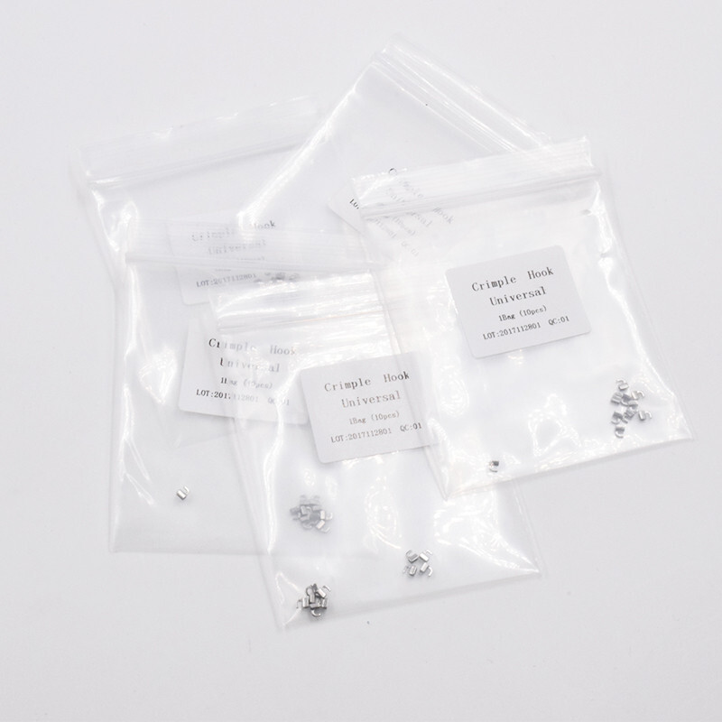 10Pcs Dental Orthodontic Stainless Steel Crimpable Hook Sliding Split Stops Type