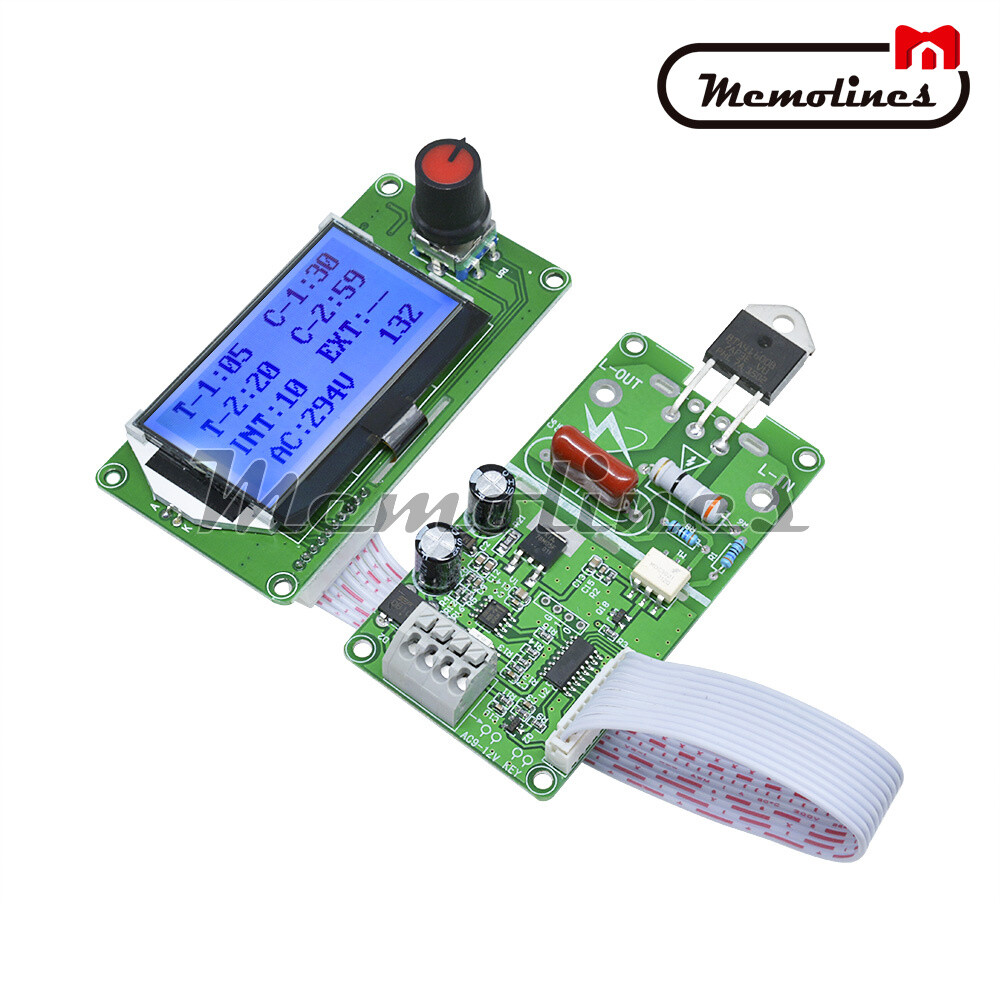 40A 12864 LCD Double Pulse Encoder Spot Welder Machine Time Control Board