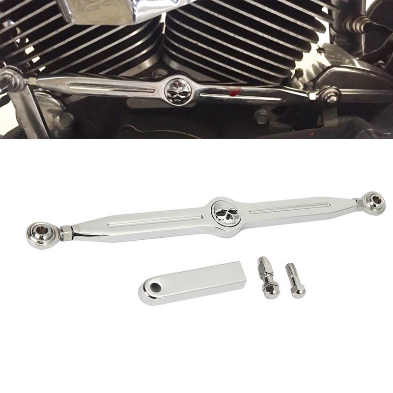 Chrome Skull Shift Linkage For Harley Davidson Softail Road King Electra Glide
