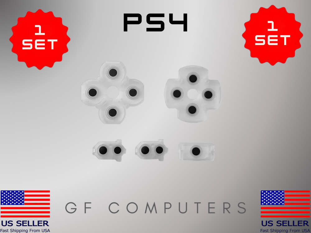 Replacement Part Rubber Conductive Pad Silicone Buttons For PS4 Controller