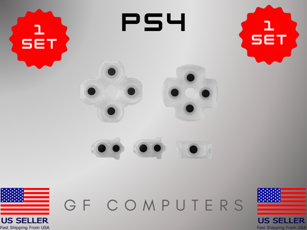 Replacement Part Rubber Conductive Pad Silicone Buttons For PS4 Controller