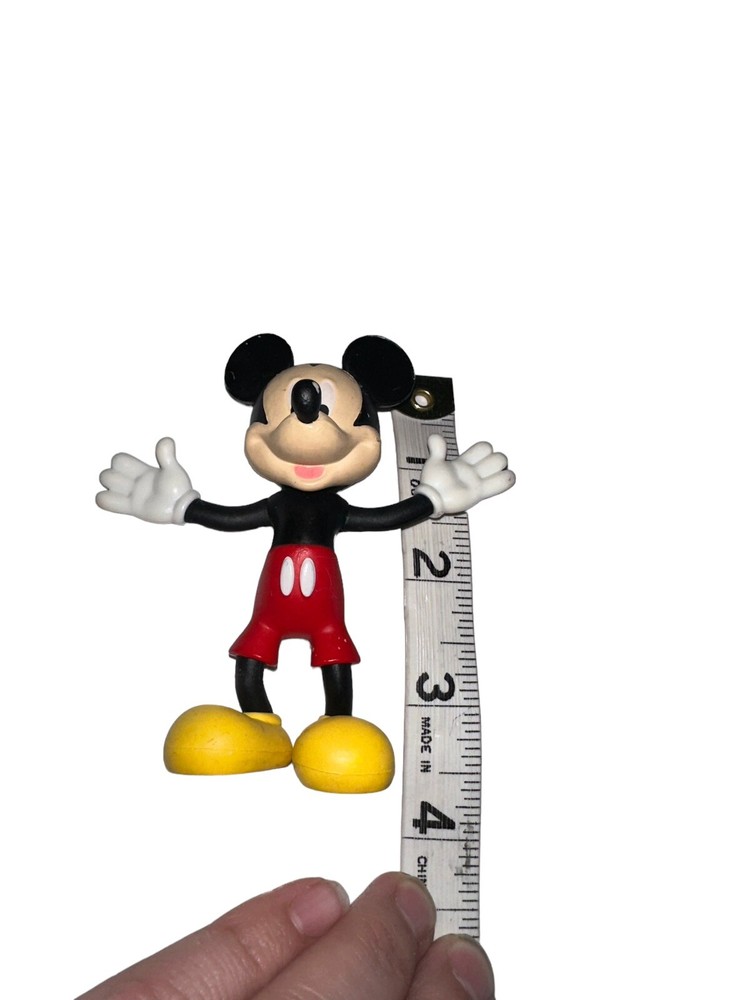 Disney Mickey Mouse Plastic Figure Moveable Arms Small
