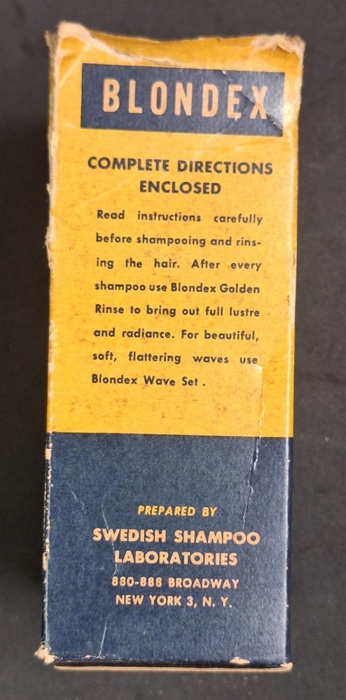 Vintage Blondex Sta-Blond Shampoo 12 Packets With Instructions Original Box
