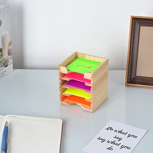 Sticky Note Holder Sticky Note Organizer 3”x3” Wood Sticky Notes Holder