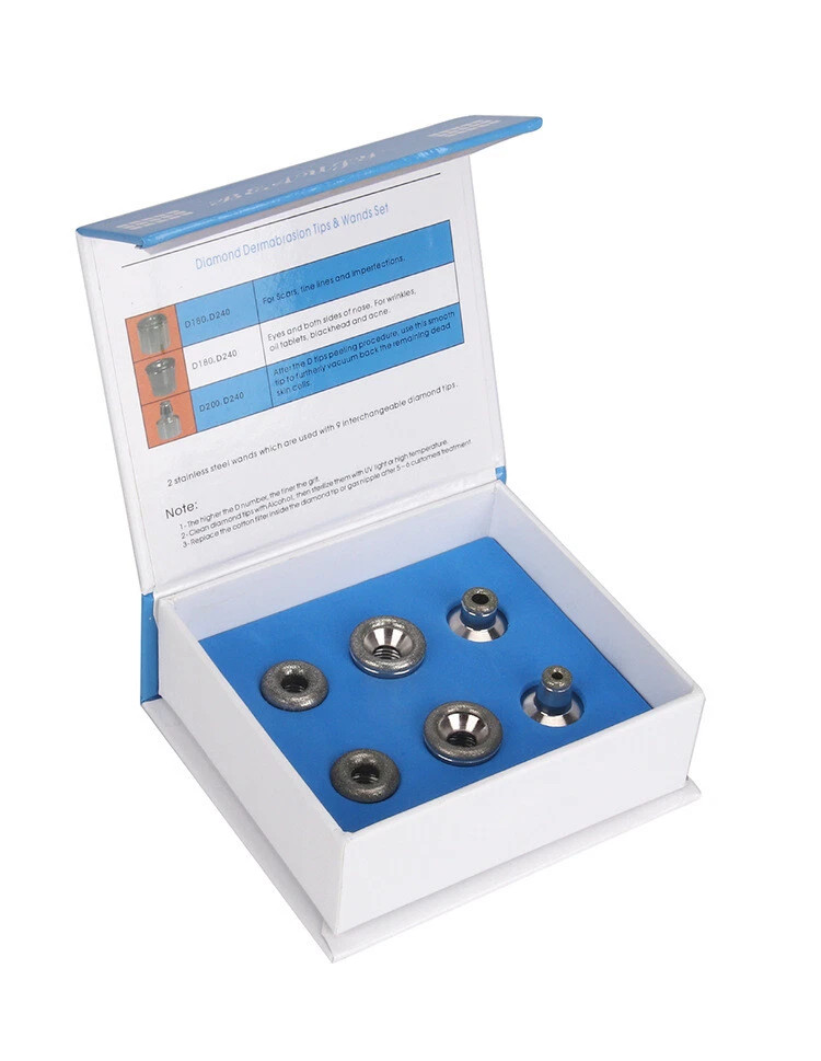 6pcs Diamond Microdermabrasion Tips Replacement for Facial Peel Diamond Device