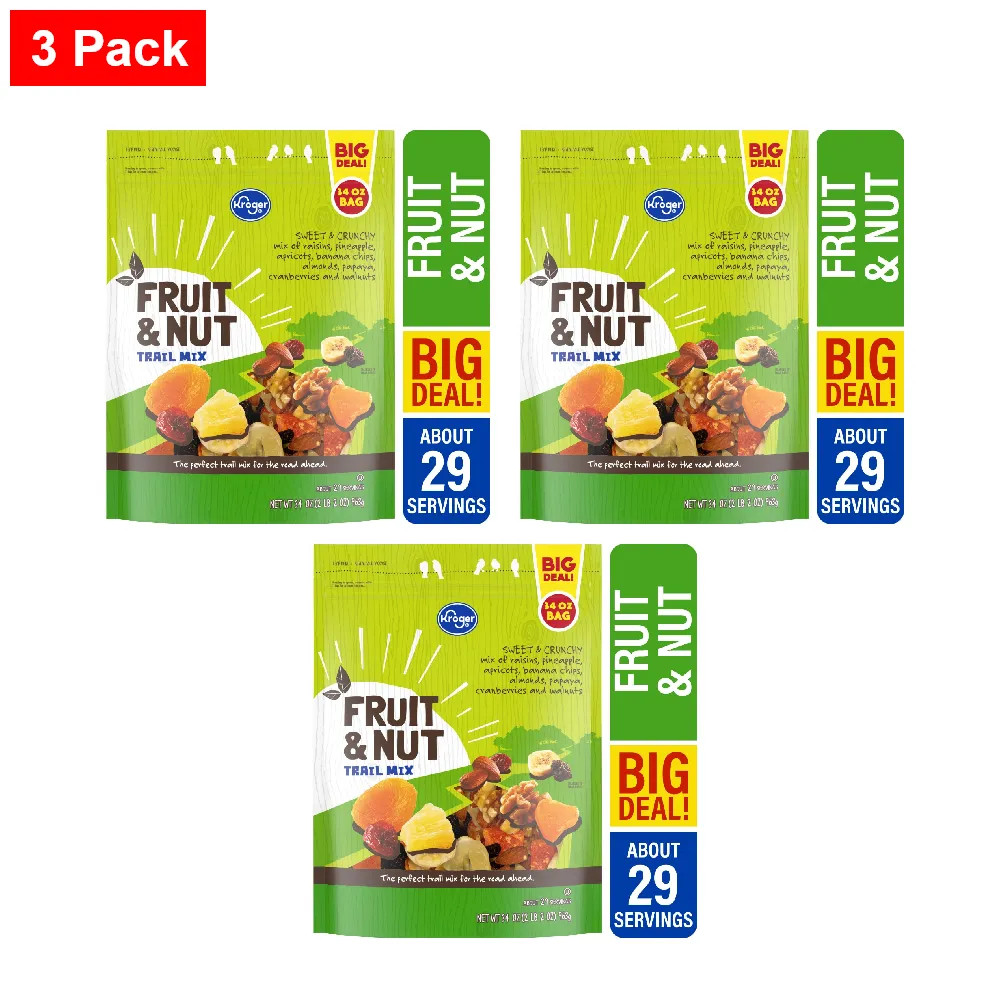 KG Fruit & Nut Trail Mix 34 oz - 3 Pack