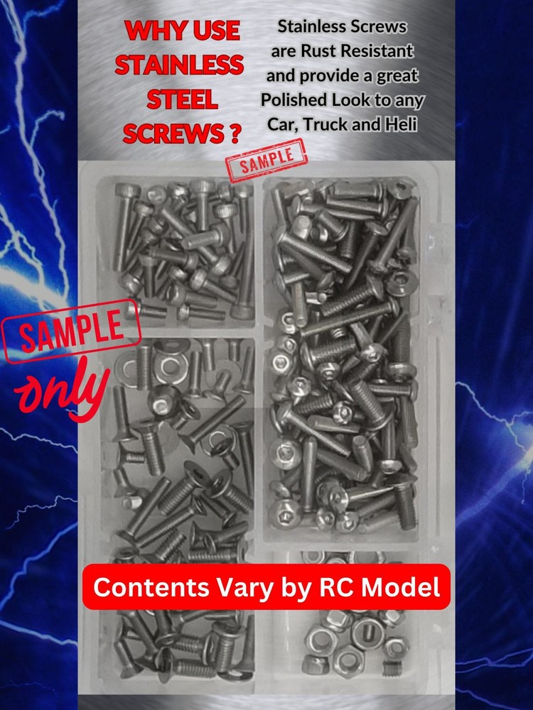 RCScrewZ Stainless Screw Kit dyn001 for Dynam E-Razor 450 | KIT